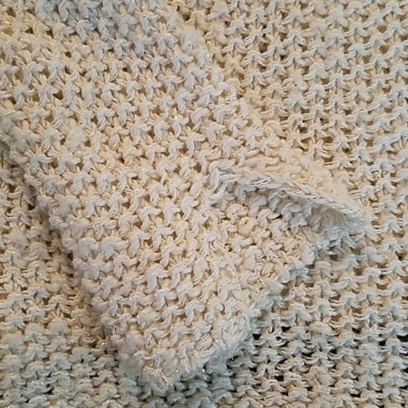 Zara Open Knit Sweater with White Lace - Picture 5 of 6